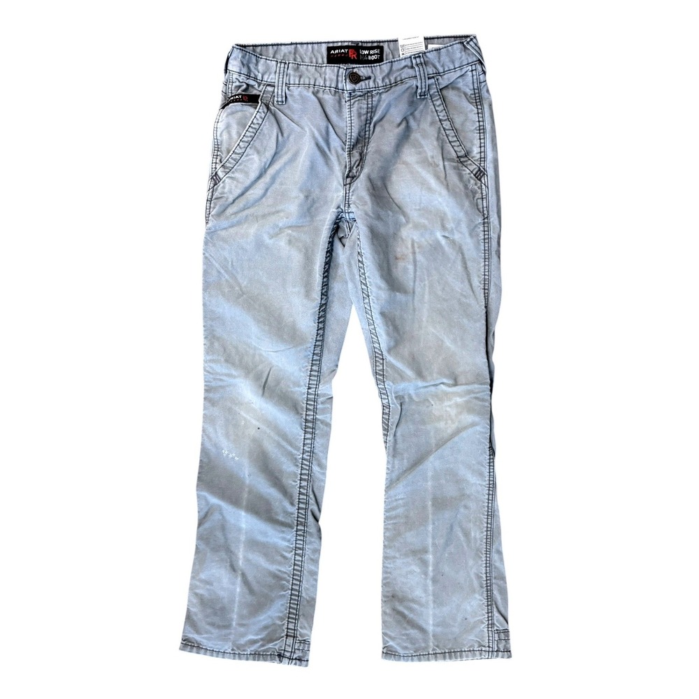 Ariat Work FR M4 Low Rise Boot Pants Mens 30x34 Gray Carpenter Flame Resistant